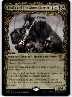 Thalia and The Gitrog Monster Showcase NM MTG - Image 1