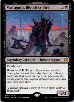 Varragoth, Bloodsky Sire R Kaldheim KHM Legendary Creature - Demon Rogue Normal - Image 1