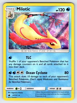 Milotic 27/111 2017 Crimson Invasion Pokemon Card TCG Nintendo Holo Rare Nm/Vlp - Image 1
