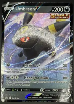 Pokemon TCG Umbreon V Holo Promo Sword and Shield SWSH203 NM - Image 1