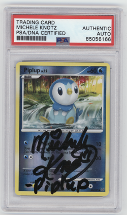 PSA Signed Michele Knotz Piplup 85/127 2009 Platinum Set Pokemon Holo Reverse - Image 1