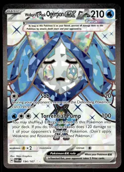 Pokemon TCG Twilight Masquerade #194/167 Wellspring Mask Ogerpon EX NM - Image 1
