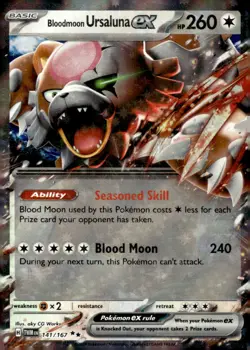Pokemon TCG Twilight Masquerade #141/167 Bloodmoon Ursaluna ex - Image 1