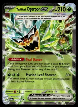 Pokemon TCG SV: Twilight Masquerade #025/167 Teal Mask Ogerpon EX NM - Image 1
