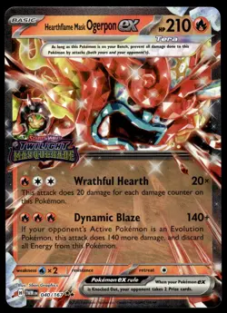 Pokemon TCG SV Promos #040/167 Hearthflame Mask Ogerpon EX (Stamped) - Image 1