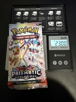 23.00g HEAVY Pokemon TCG Prismatic Evolution Booster Pack!Possible GOD/DEMI pack - Image 1