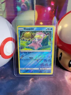 Slowpoke 54/214 Pokemon TCG SM Lost Thunder Reverse Holo Common LP - Image 1