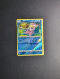 Slowpoke 54/214 Pokemon TCG SM Lost Thunder Reverse Holo Common LP - Image 2