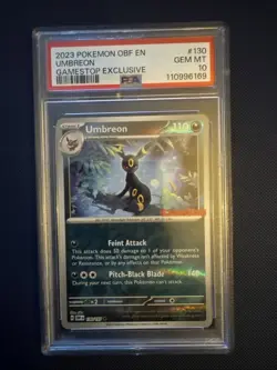 PSA 10 2023 Pokemon Umbreon 130/197 Obsidian Flames Gamestop Promo OBF EN - Image 1
