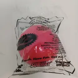 Vintage 2005 The Rare Subway Promo Pokemon Pokeball Red White Plastic Sealed - Image 2