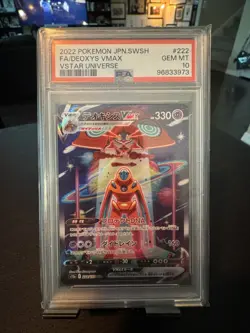 2022 POKEMON JPN SWORD & SHIELD VSTAR UNIVERSE #222 FULL ART/DEOXYS VMAX PSA 10 - Image 1