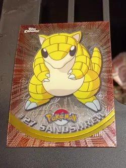 2000 Topps Chrome Series 1 Pokemon Sandshrew #27 Holo Foil - Image 1