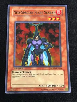 Yugioh Neo-Spacian Flare Scarab POTD-EN004 1st Super (LP) - Image 1