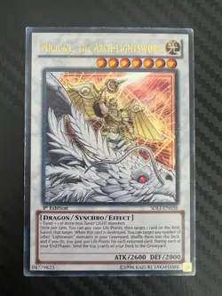 Yugioh Michael, The Arch-Lightsworn SDLI-EN036 Ultra Rare 1st Ed HP - Image 1