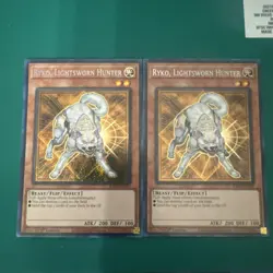 2x Ryko, Lightsworn Hunter 1st Edition Secret Rare RA02-EN003 Yu-Gi-Oh! - Image 1