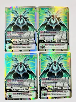 📈Digimon Card Game King Drasil_7D6 BT13-007 Versus Royal Knights Super Rare X4 - Image 1
