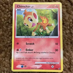 Chimchar LV8 DP02 Black Star Promo Holo Foil Pokemon Card TCG 2007 HP/DMG - Image 1