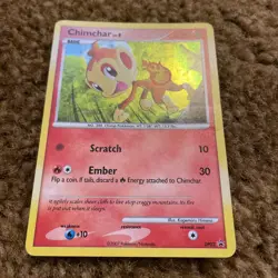 Chimchar LV8 DP02 Black Star Promo Holo Foil Pokemon Card TCG 2007 HP/DMG - Image 3