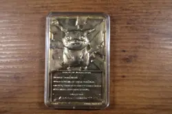 Pikachu #25 Gold-Plated Pokemon Card (1999 Nintendo) in Case - No COA/Box - Image 2