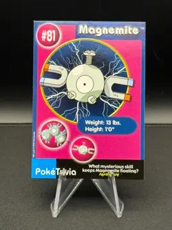 Magnemite - Mewtwo Strikes Back - Pokemon Poketrivia Burger King Card NM - Image 1
