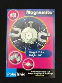 Magnemite - Mewtwo Strikes Back - Pokemon Poketrivia Burger King Card NM - Image 3