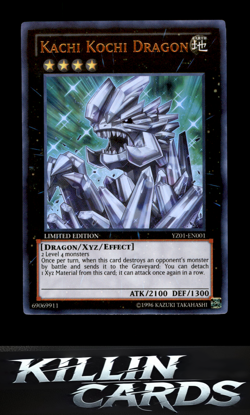 Kachi Kochi Dragon YZ01-EN001 Ultra Rare Yu-Gi-Oh! ZEXAL Manga Promotional Cards - Image 1