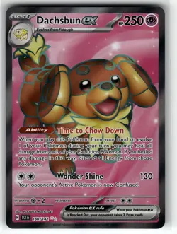 Dachsbun ex - 160/142 SV07: Stellar Crown NM Pokemon Card TCG - Image 1
