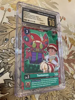 CGC Pristine 10 Digimon Card Game Tentomon EX1-033 Winter Holiday Event BIN - Image 1
