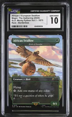 BIRDS OF PARADISE Secret Lair African Swallow NonFoil Rare CGC 10 MTG - Image 1
