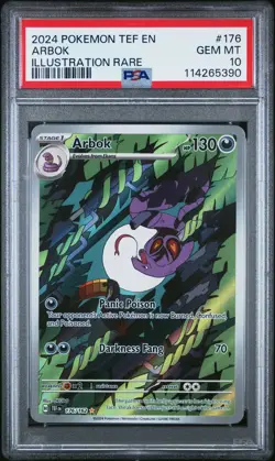 2024 POKEMON TEF EN-TEMPORAL FORCES ILLUSTRATION RARE #176 ARBOK PSA 10 - Image 1