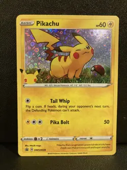 Pikachu SWSH039 Cosmos Holo Pokemon TCG Black Star Promo Ungraded NM - Image 1