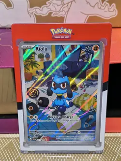 Pokemon Riolu TCG Illustration Rare Card 215/198 SV01 Scarlet & Violet Base Set - Image 1