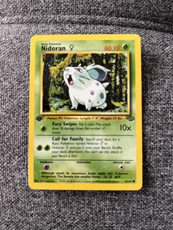 | Nidoran Female | 57/64 | 1st Edition 🥇 | Jungle 🌳| Common ⚫ | Pokemon TCG | - Image 1