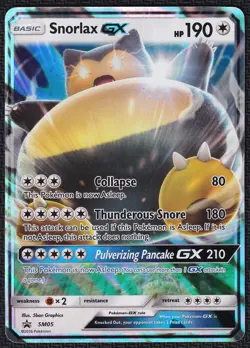 Pokemon Snorlax GX SM05 Holo Black Star Promo - Image 1