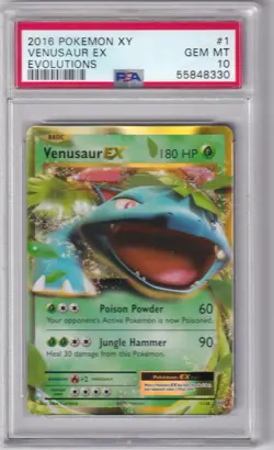 2016 Pokemon XY - Venusaur EX Evolutions #1 PSA 10 GEM MINT !! - Image 1