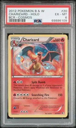 Pokemon Charizard 20/149 PSA 6 EX-MT BW Boundaries Crossed Cosmos Holo 2012 - Image 1
