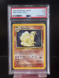 🔥1999 POKEMON BASE SET UNLIMITED #12 NINETALES-HOLO PSA 5🔥 - Image 1