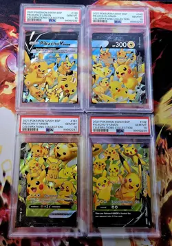 2021 Pokemon SWSH Celebrations Pikachu V Union Collection #139-141 PSA 10 Gem - Image 1