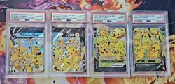 2021 Pokemon SWSH Celebrations Pikachu V Union Collection #139-141 PSA 10 Gem - Image 2