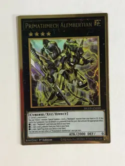 Yugioh TCG Premium Gold Rare Primathmech Alembertian MGED-EN030 Near Mint - Image 1