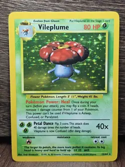 #3 Vileplume 15/64 Jungle 1999 Holo Rare Pokemon Card TCG VLP - Image 1
