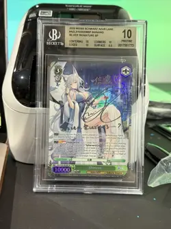 Weiss Schwarz Azur Lane Shinano Silver Signature Card S102E038SP BGS 10 English - Image 1