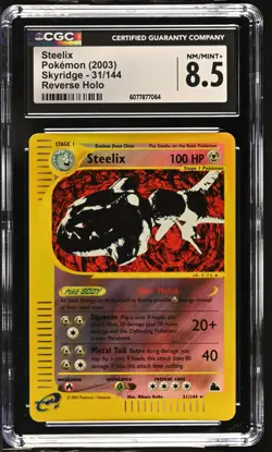 CGC 8.5 Steelix 2003 Skyridge 31/144 Reverse Holo Pokemon Card - Image 1