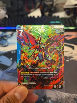 Gundam TCG Card Game Dual Impact GD02-002 LR+ Gundam Epyon OZ-13M Bandai Alt Art - Image 4