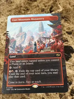 CORI MOUNTAIN MONASTERY Magic MTG Tarkir: Dragonstorm Borderless - Image 1