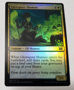 MTG Glowspore Shaman 220 2X2 Double Masters 2022 Foil Common NM x1 - Image 1