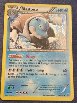 Blastoise 16/101 Holo Rare Pokemon TCG Plasma Blast - Image 1
