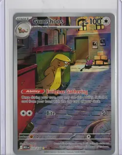 Pokemon Gumshoos Illustration Rare 153/132 Me01: Mega Evolution Holo Near Mint - Image 1