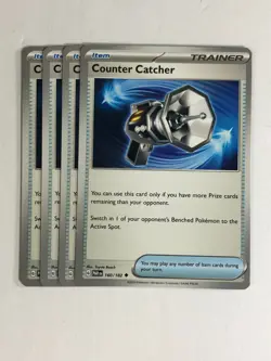 Pokemon TCG Paradox Rift 4x Playset Counter Catcher 160/182 Near Mint - Image 1