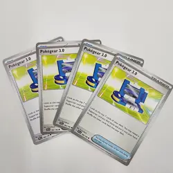 Pokemon TCG Scarlet & Violet 4x Playset Pokegear 3.0 186/198 Near Mint - Image 1